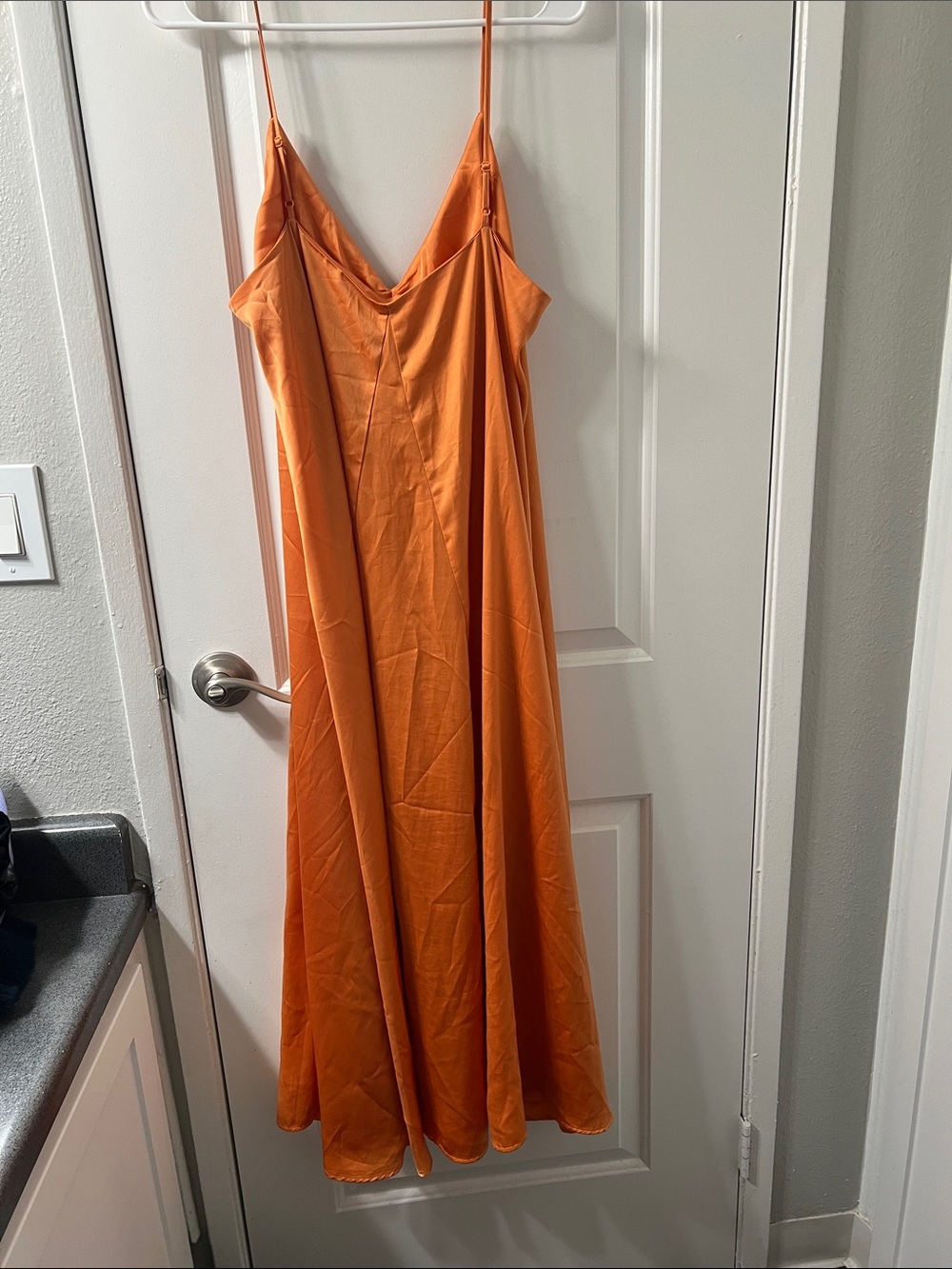 H&M Orange Satin Slip Dress - Picture 3 of 4